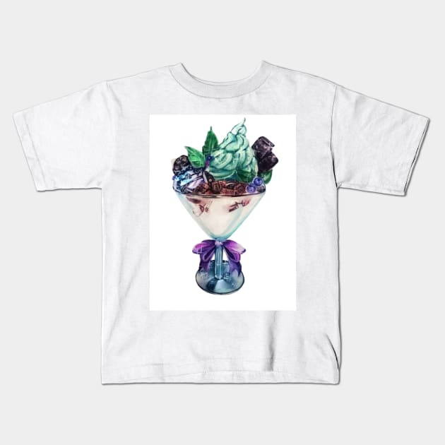 Ice cream Kids T-Shirt by My sweet waffle